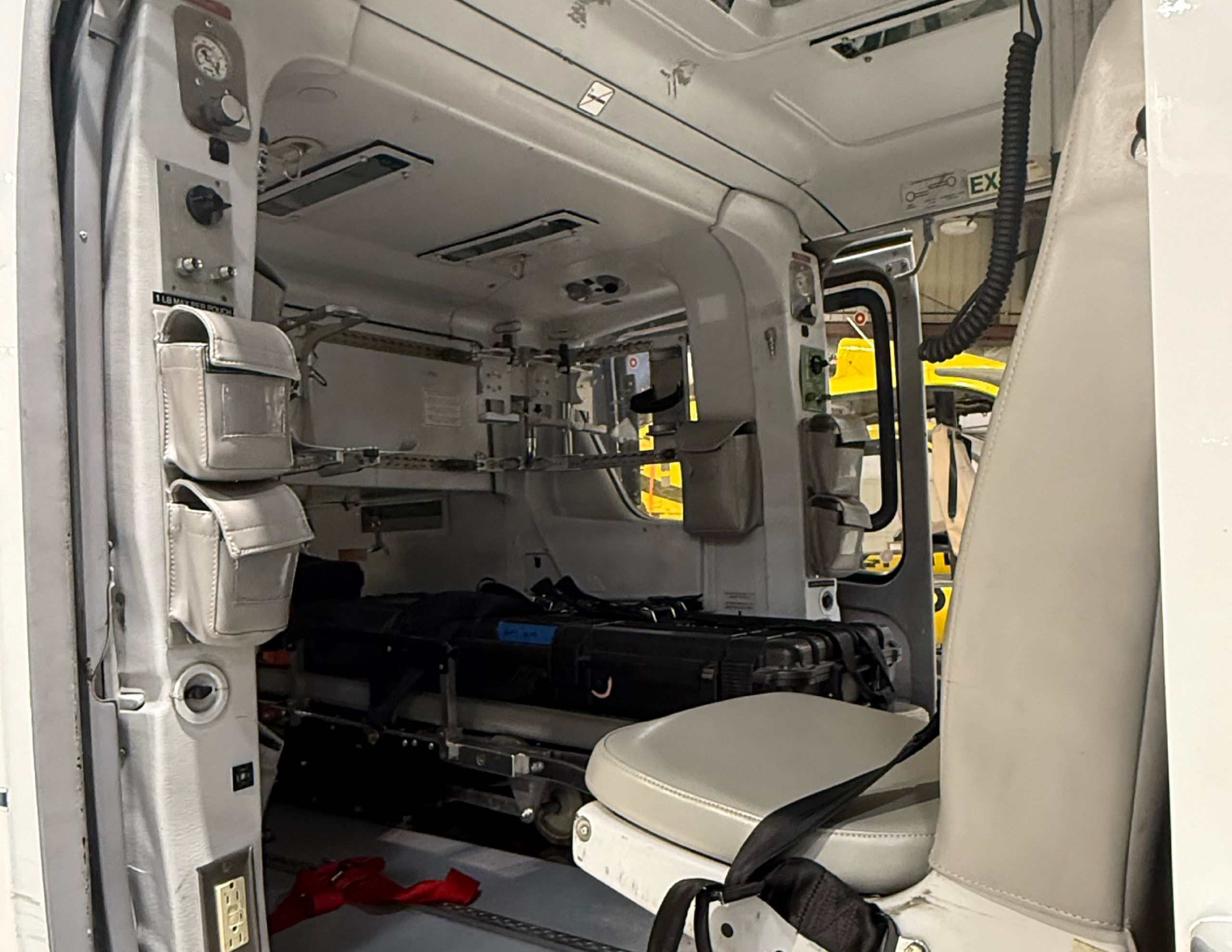 Interior of EMS helicopter